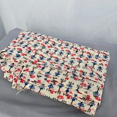 Vintage Knit Fabric 116″x152″ Boys Girls Riding Trikes Print Stretches One Way