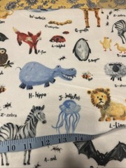 Animal Alphabet Minky Fabric Micheal Miller Zoo Animals