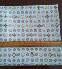 2 1/2+ Yds Vintage Fabric Glendura Collection For Imperial 97″ X 45″ Beige/Brown