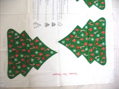 VIP Christmas Fabric Panel OLD FASHIONED TREE 3D CENTERPIECE DIY cut sew 15″