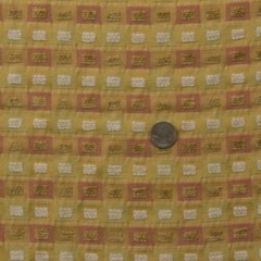 CHENILLE CHECK PASTEL PINK YELLOW CARAMEL MULTIUSE FURNITURE FABRIC BY YARD 55″W