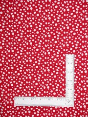 White Splat Dot in Varied Sizes on Red Fabric By Yard Cotton by Choice Fabrics