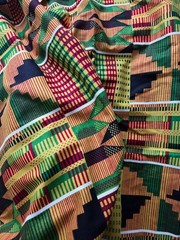 Kente Cloth Fabric | 100% Cotton African Print By the Yard| Sewing Quilting