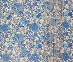 100% Cotton Woven Fabric Novelty Trash Cats Blue Possum By the 1/4 Yard 9×56
