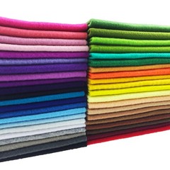 42 PCS Soft Felt Fabric Sheet 1.4mm Thick Assorted Color 30x30cm DIY Sewing