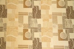 Discount Fabric JACQUARD Honey & Gold Geometric Upholstery & Drapery