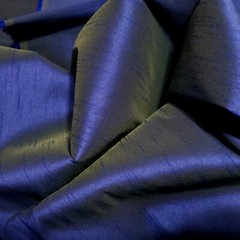 ROYAL BLUE YELLOW TWO TONE FAUX SILK POLY DUPIONI FABRIC 58″ DRAPERY BY THE YARD