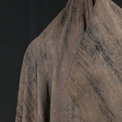 Brown Coffee Colored Distressed Texture Cotton Linen Retro Clothing Fabric