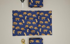 Hand Block Tiger Print Soft Cotton Fabric – Comfortable for Everyday Clothing