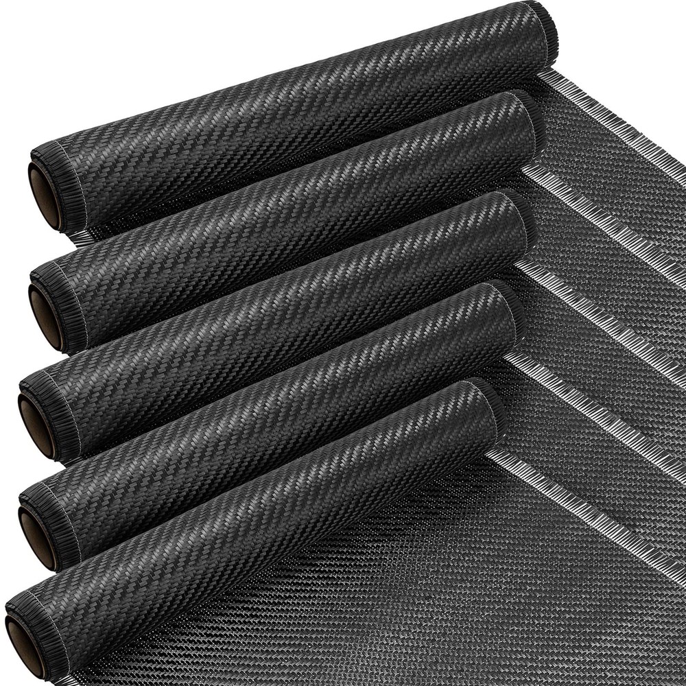 5 Rolls 6.5ft x 12″ Carbon Fiber Fabric – 2×2 Twill Weave for Cars, Boats, Walls