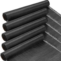 5 Rolls 6.5ft x 12″ Carbon Fiber Fabric – 2×2 Twill Weave for Cars, Boats, Walls