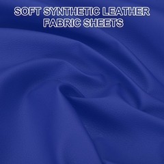 63×39.4in Faux Leather Sheets, Faux Leather Fabric Vinyl PVC, Dark Blue