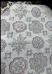 Vintage 60’s Geometric Floral Woven Cotton Fabric ~ 1 yd x 35” Wide ~ Penney’s