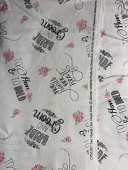 4 YDS TOTAL – TWO FABRICS -TWO HANDS ONE HEART TOSS BRIDE & GROOM COTTON 55367