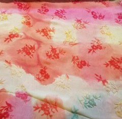 Colorful Velvet Devore Burnout w/ Flowers – Soft and Pretty!