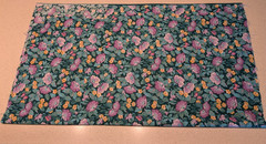 Vintage Springs Ins. mfg. cotton green & purple floral on dark green 22″ x 44″ w