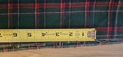 Vintage Green/ Red/ Black Multi Plaid Cotti Flannel Fabric Tartan 2 PlusYards