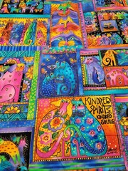 LAUREL BURCH Fabric FELINES & CANINES For CLOTHWORKS Kindred NEW Rare 40 Inches