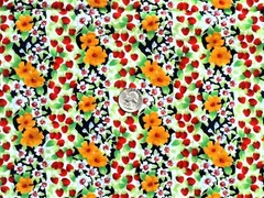 Cotton Quilting Fabric Floral 2.1 Yard Piece X WOF