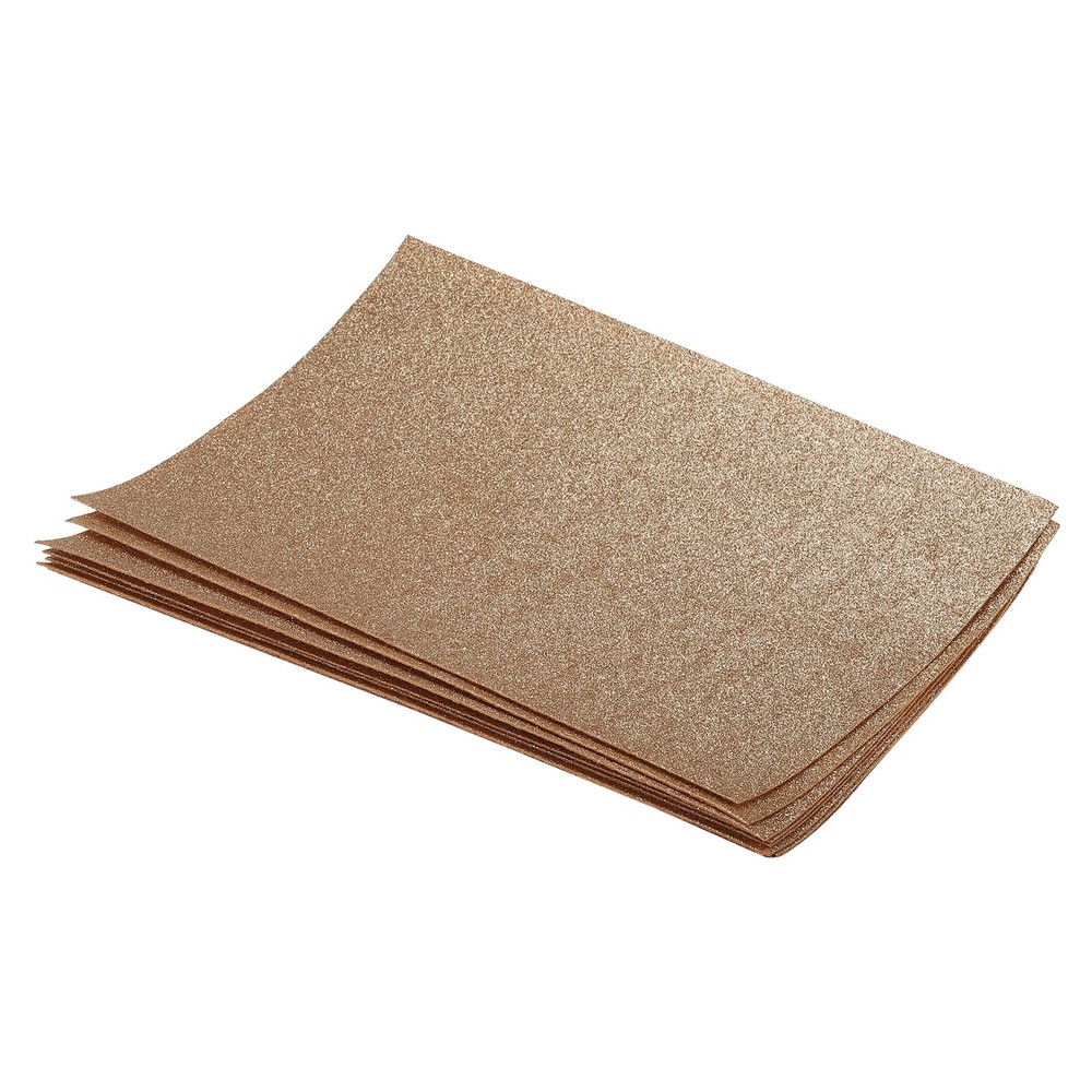Soft Felt Sheets Glitter Self Adhesive Fiber Rose Gold Tone 11.8″x7.8″ 6pcs