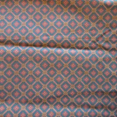 VTG Cranston Brown Dark Green Medallion Wallpaper STyle Cotton Fabric 35″x42″