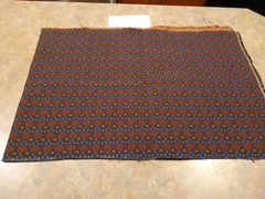 Upholstery Light Weight Fabric Red Blue @Orange Geometric Pattern 4′ X 17″
