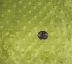 APPLE GREEN MINKY CUDDLE DIMPLE DOT PLUSH SEW QUILT CRAFT FABRIC BTY & PRECUTS
