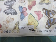 2 yds & 32″ x 42″ Joann Buttercream Fabric Butterfly Butterflies Gold accents