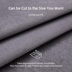 Suede Auto Headliner Fabric 120″ L × 60″ W with Foam 120″L×60″W Dark Gray