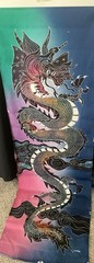 Island Batik Hand-painted Dragon Batik Panel 18.5″ x 59″ 100% Cotton