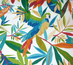 2013 Richloom Cotton Canvas Style Fabric Jungle/Macaw Birds 1yd x 56″