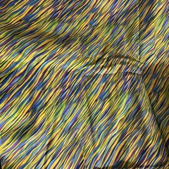 Bright Abstract Stripe Sandbox Print Fabric Hancock C6792 BTHalfY #45