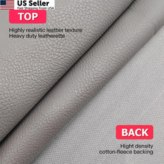 K-Musculo Vinyl Fabric, Marine Faux Leather 1Yd (54” X 36” inch), Grey
