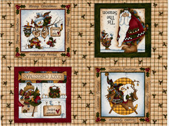 Rebecca Carter Quick As A Wink 8 Pillow Panels 14″ Christmas Cotton quilt Fabric