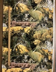WOLVES WOLF PACK FOREST REALISTIC FLEECE FABRIC BTY