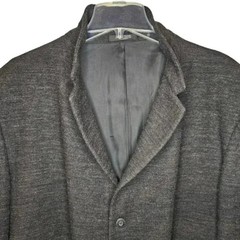 Scraps 100% Pure Men’s Wool Charcoal 3-Button Sport Coat Overcoat Blazer 46R