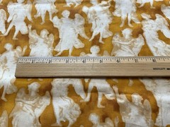 Marshall Dry Goods Angels On Gold reeligious Cotton Fabric 2 Pieces each 2.5 Yds