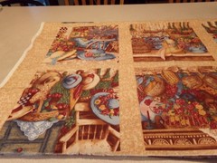 23″ x 44″ VINTAGE “COUNTRY HOME” PANEL by ANNA KRAJESKI COLORFUL COTTON NEW #779