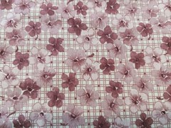Pretty Feedsack Flour Sack Repreduction Fabric Rosy Pink & Mauve Flowers 22×44″