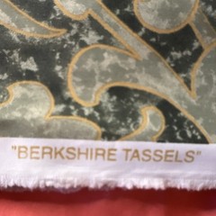 Lot 2 Remnants Berkshire Tassels. 66”x56” and 2nd piece is 48”x46”
