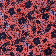 Lilly Pulitzer Cotton Poplin Fabric Ruby Red Heron My Own 36″ x 57″