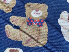 CORDUROY FABRIC~Teddy Bears in Vests Bow Ties~NAVY BROWN BLUE RED~Needlecord~