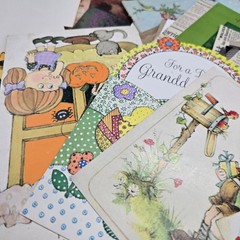 Junk Journal Lot 1Lb Ephemera Kitschy Kid Card Book Page Craft Collage Juvenile