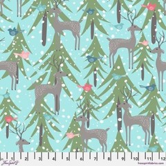 FreeSpirit Snowy Weather Flannel Penn2Paper Snowy Weather Blue BTY 36″ x 44″