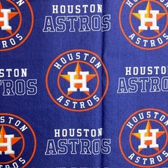 Houston Astros on Navy Fabric Traditions 100% cotton 2.5yds MLB Licensed Fabric