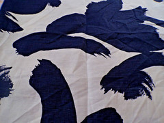 Kate Spade New York for Kravet “Ink lines navy” abstract, fabric. 3 yardsx54″