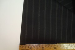 4 yds Lowe Peebles WOOL Fabric Super 100s Merino Suiting 9.5 oz Black 144″ BTP