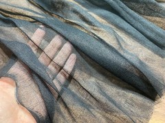 Black Mull Muslin 100% Cotton Fabric Voile Curtains Gauze Cheesecloth 140cm wide