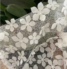 Fabric Bulk, Lace Fabric, 3d Flower Lace Fabric , Wedding Dress Fabric