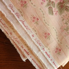 Paris Flea Market by 3 Sisters for moda Pink Roses Country Cottage Shabby 6.5 Yd